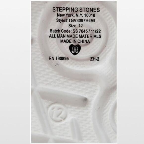 New Stepping Stone Shoes  Kid Size 12 Girls White & Pink Rainbow Sandals NWT - Picture 13 of 16